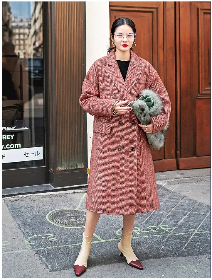 8GIRLS DOUBLE BREASTED WOOL COAT