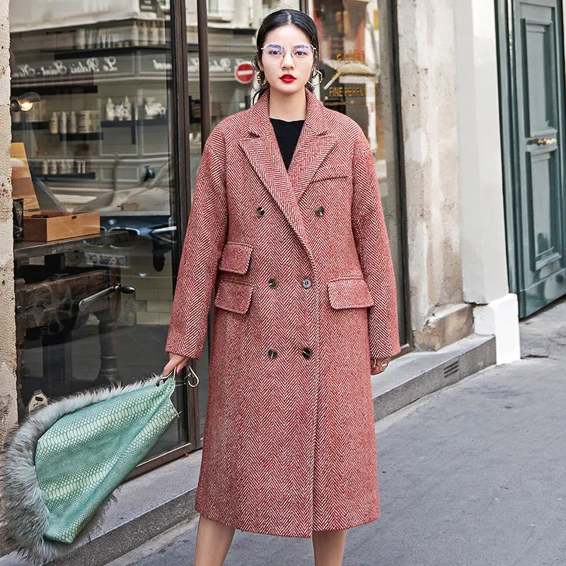8GIRLS DOUBLE BREASTED WOOL COAT