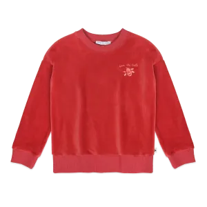 AMMEHOELA Bee Cotton Sweater Red