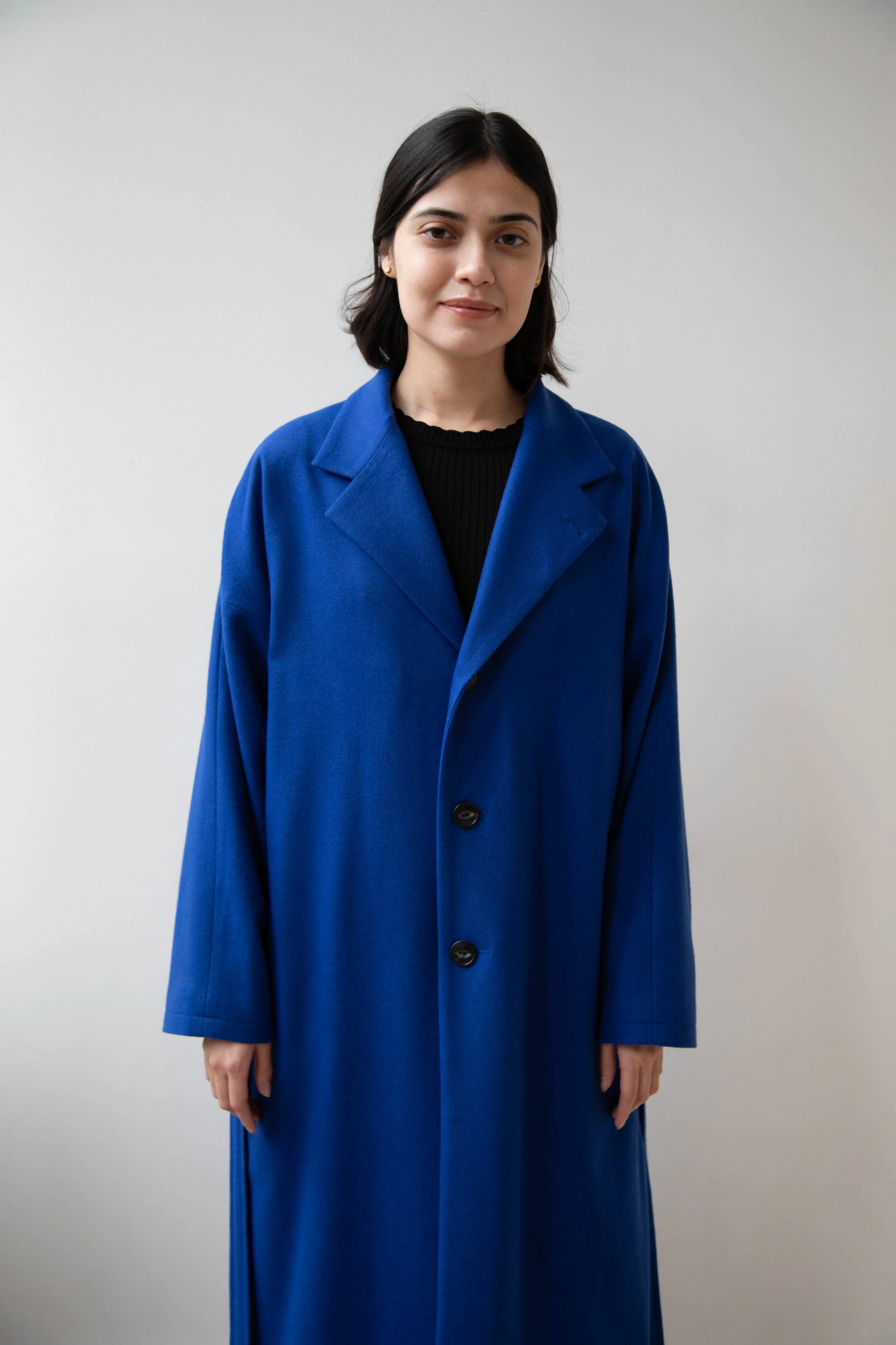 Arts & Science | Drawstring Robe Coat in Blue