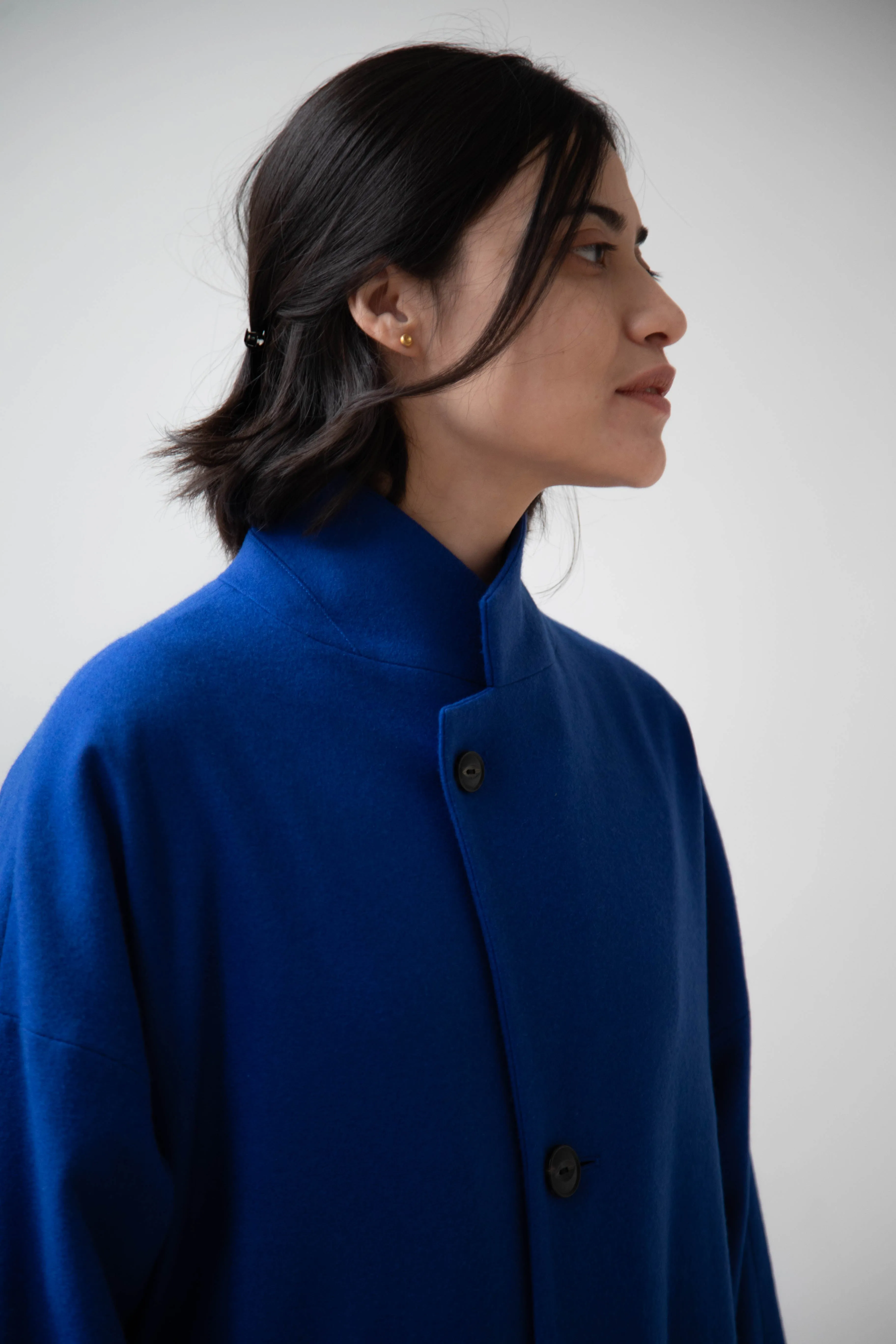 Arts & Science | Drawstring Robe Coat in Blue