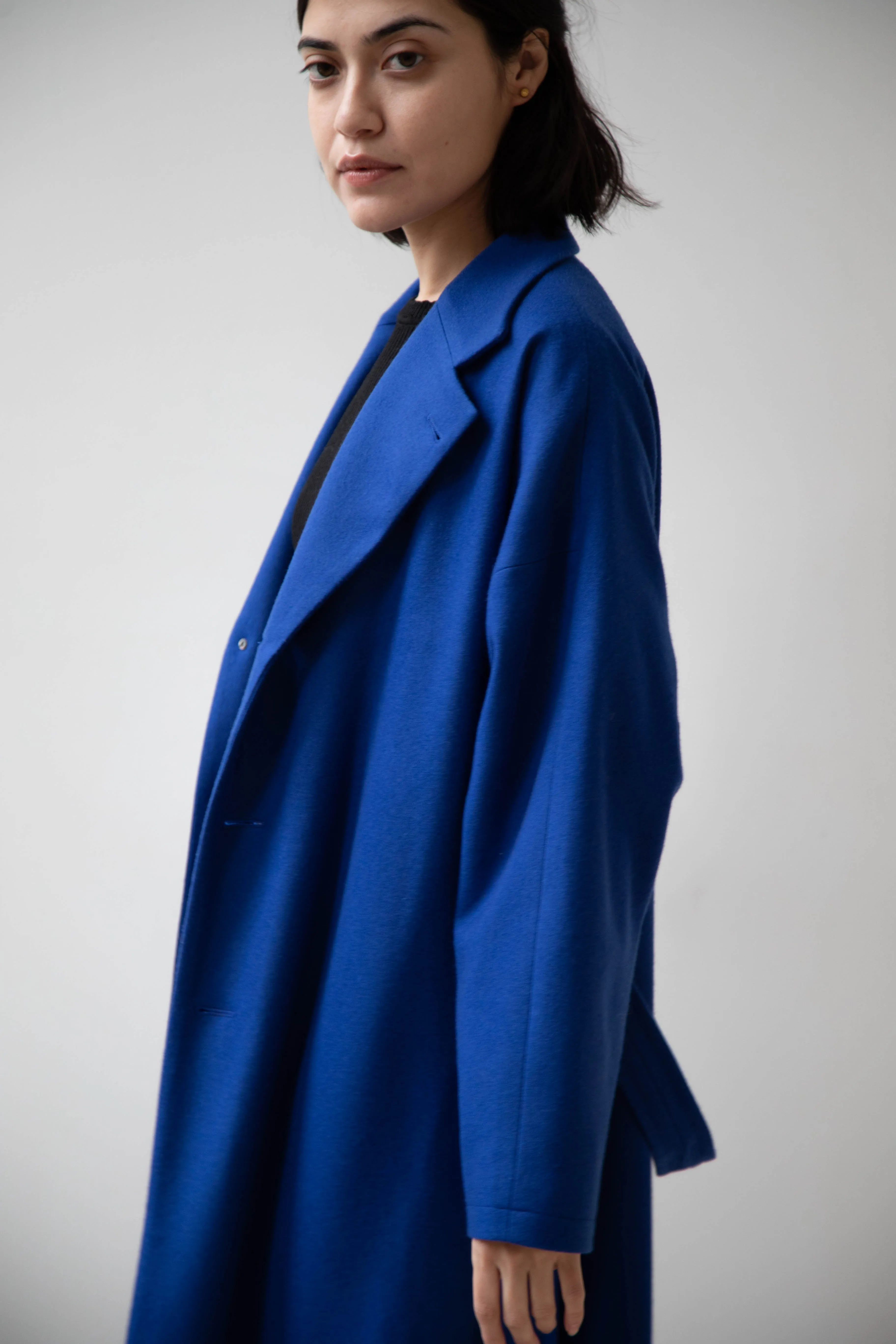 Arts & Science | Drawstring Robe Coat in Blue