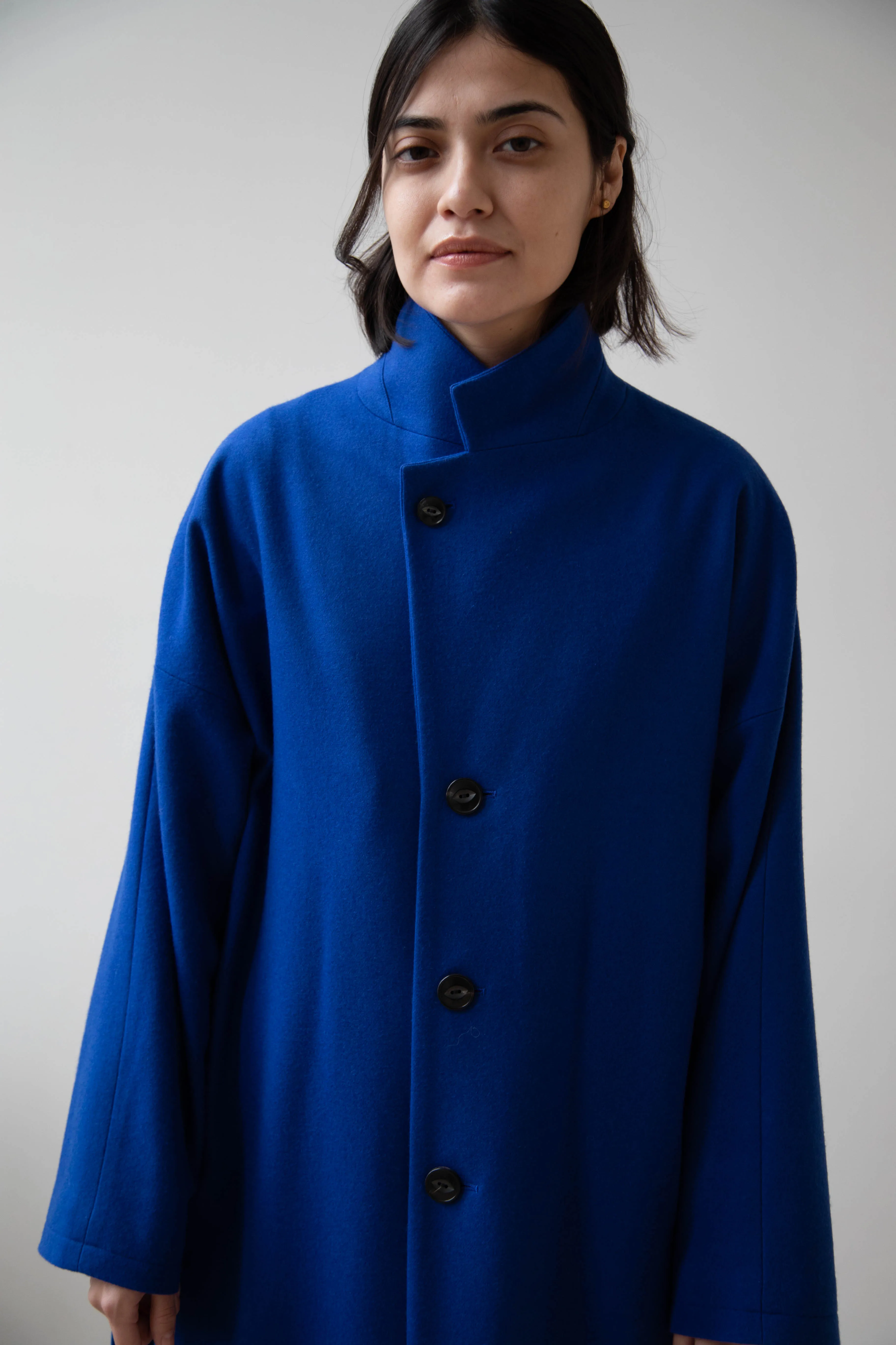 Arts & Science | Drawstring Robe Coat in Blue
