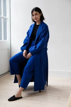 Arts & Science | Drawstring Robe Coat in Blue