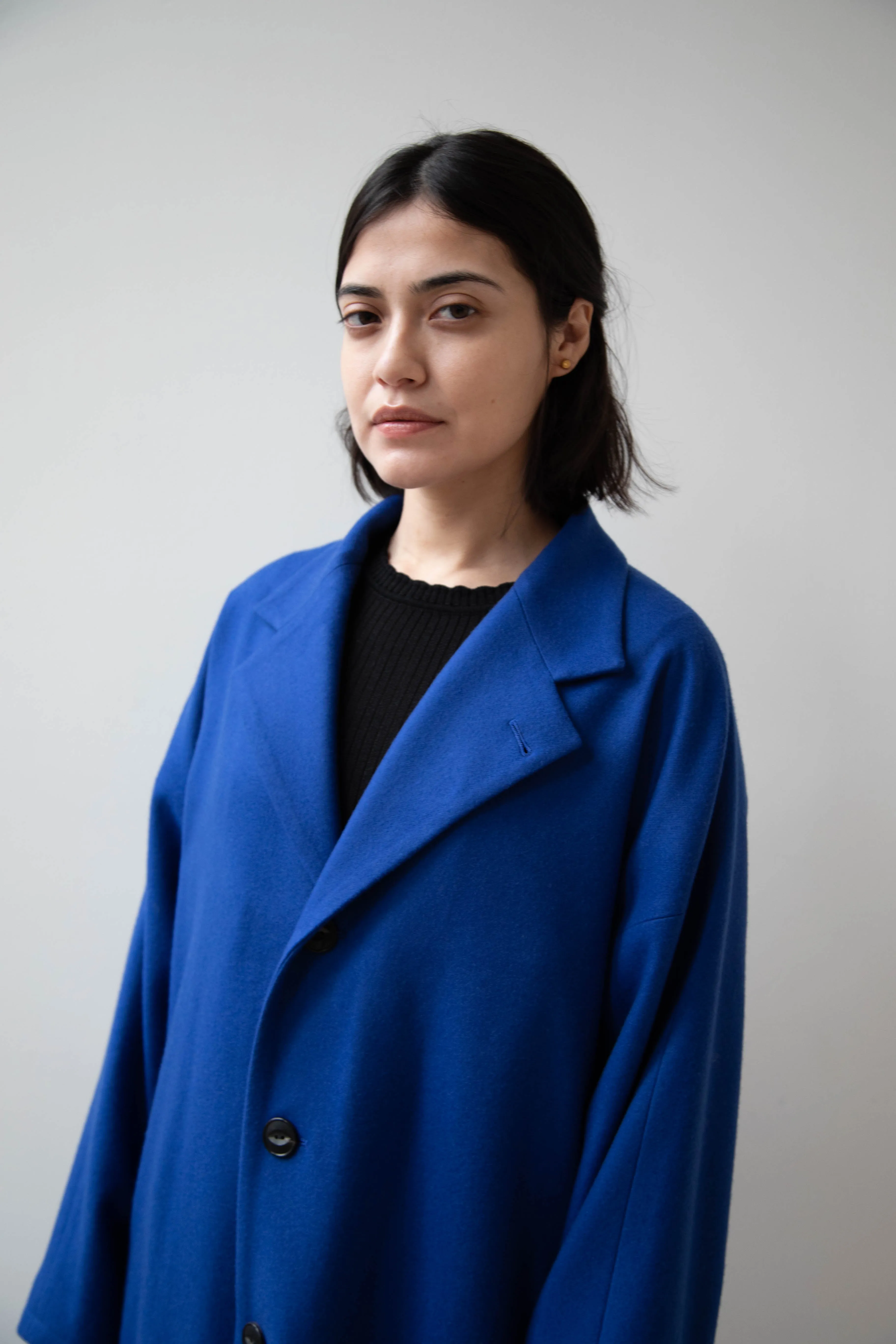 Arts & Science | Drawstring Robe Coat in Blue