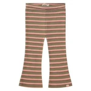 Baby Girls Bottoms| Flared Rib Pants - Stripe | BABYFACE