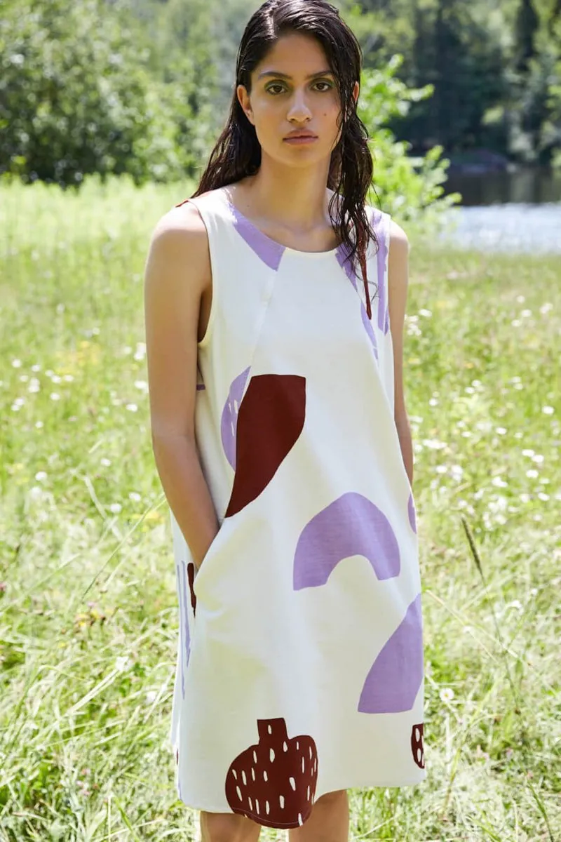 Bardane Dress in Ivory Poterie