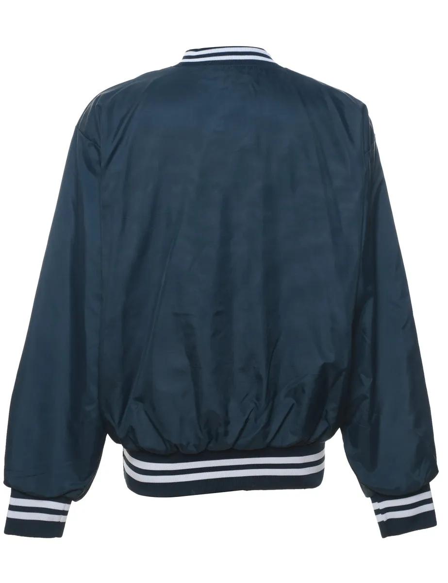 Basketball Navy Embroidered Nylon Jersey - XL