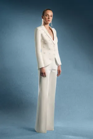 Beaded Crepe Suit