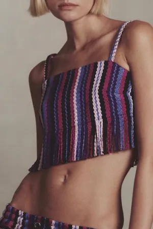 Benjamin Benmoyal - Frayed Brassiere: Lacette Rose/ Violet