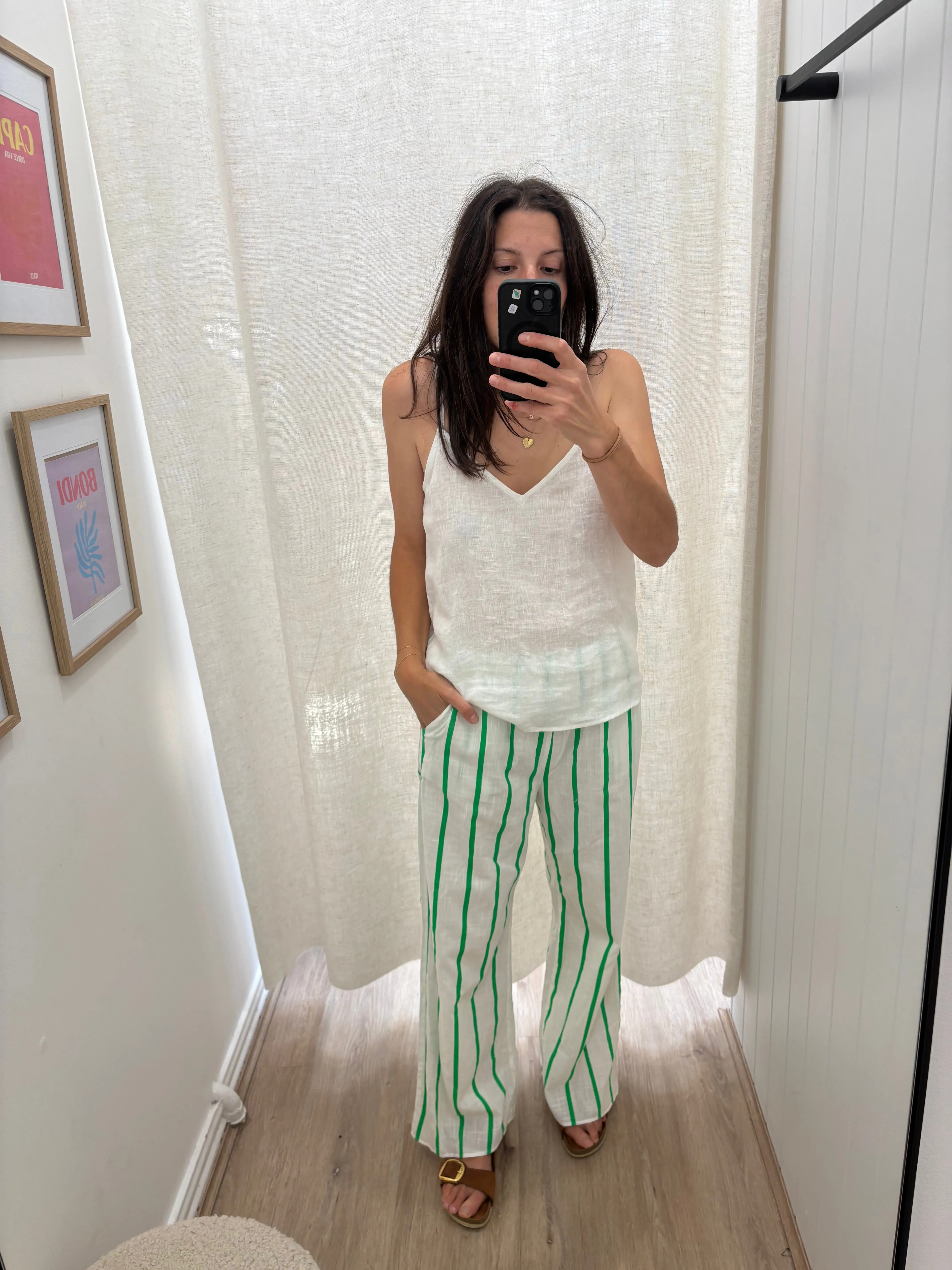 Bergen Pant, White/Green