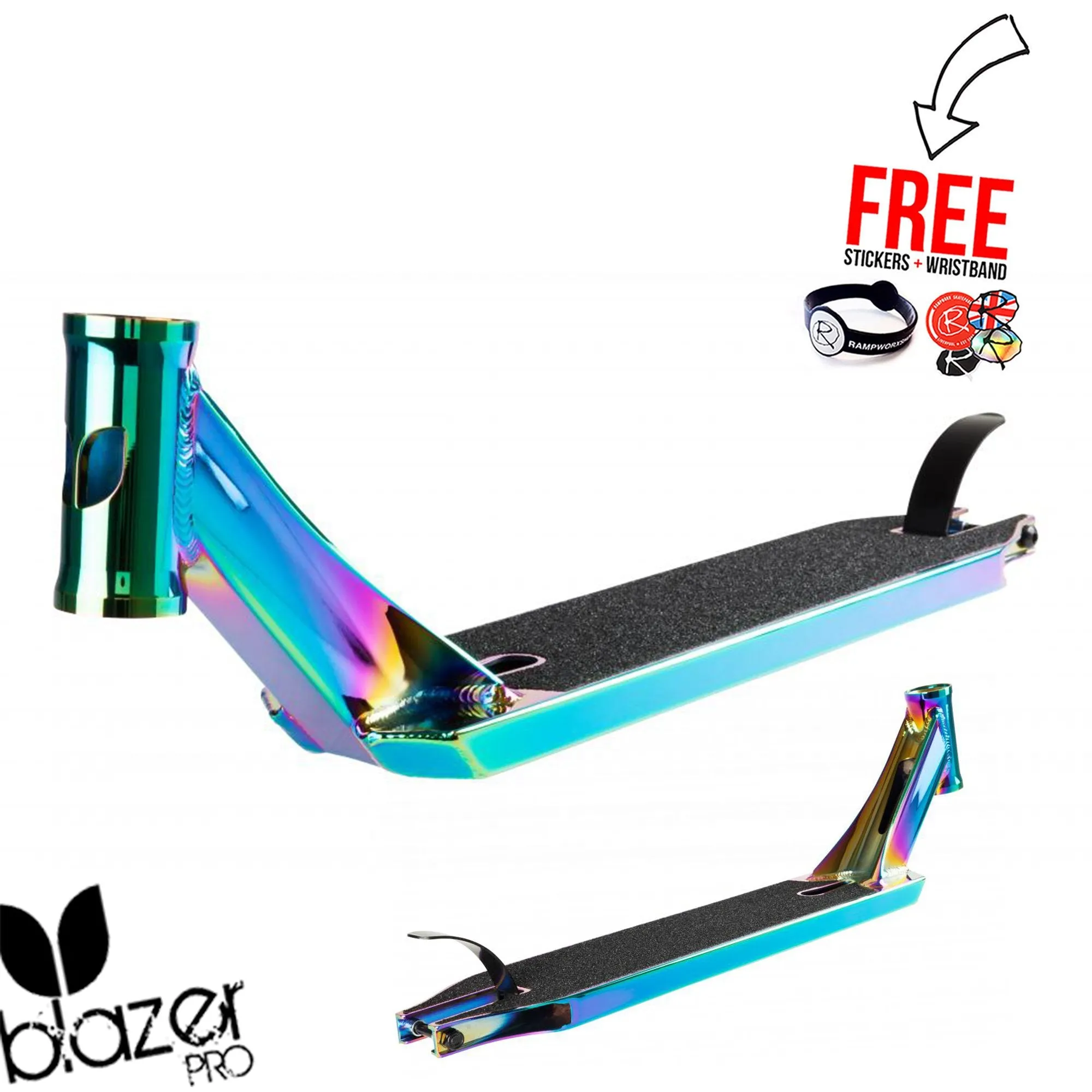 Blazer Pro Shaolin Stunt Scooter Deck, Neochrome