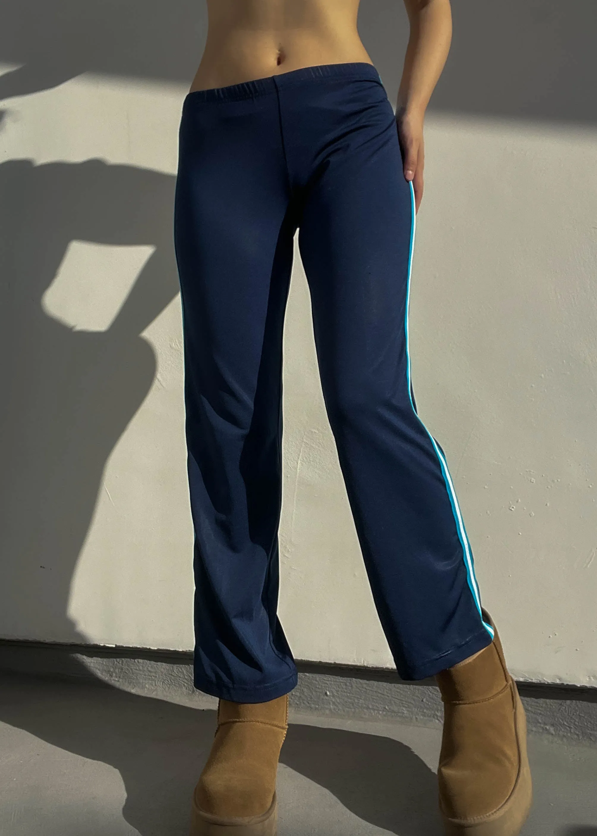 Blue & Navy Sporty Stripe Pants (S)