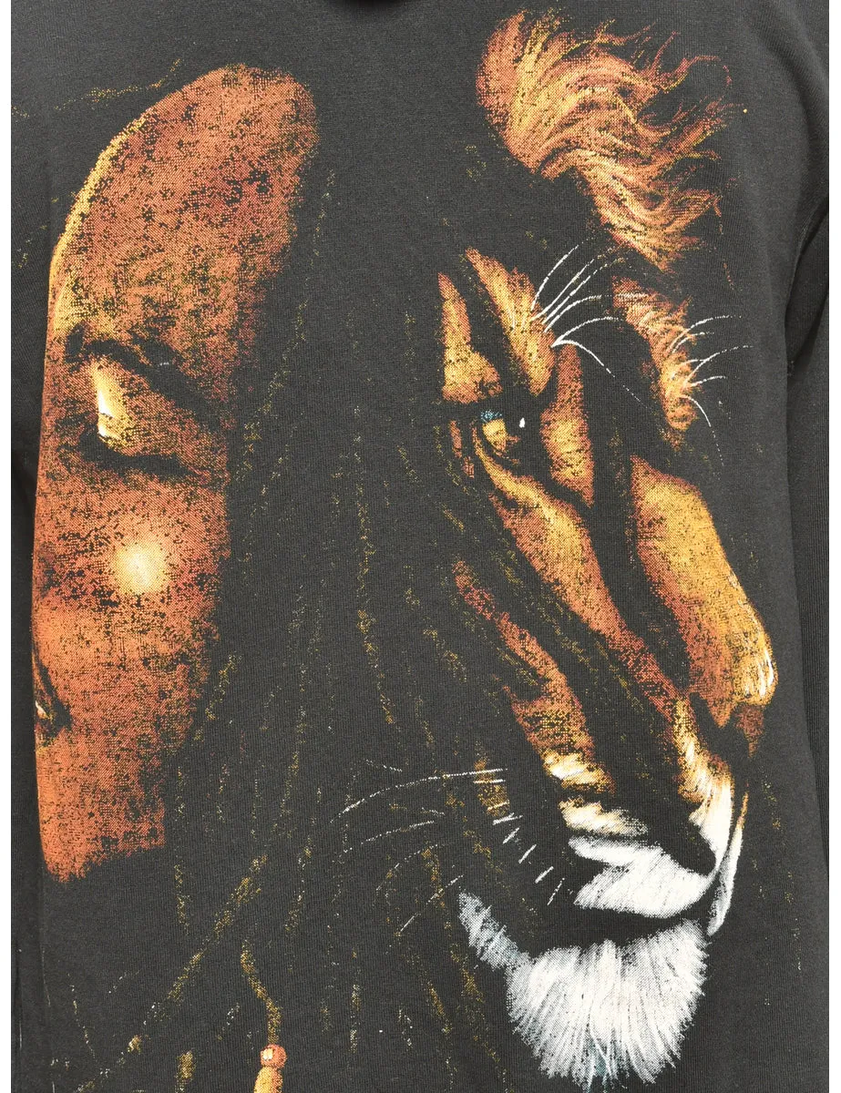 Bob Marely Printed Hoodie - L