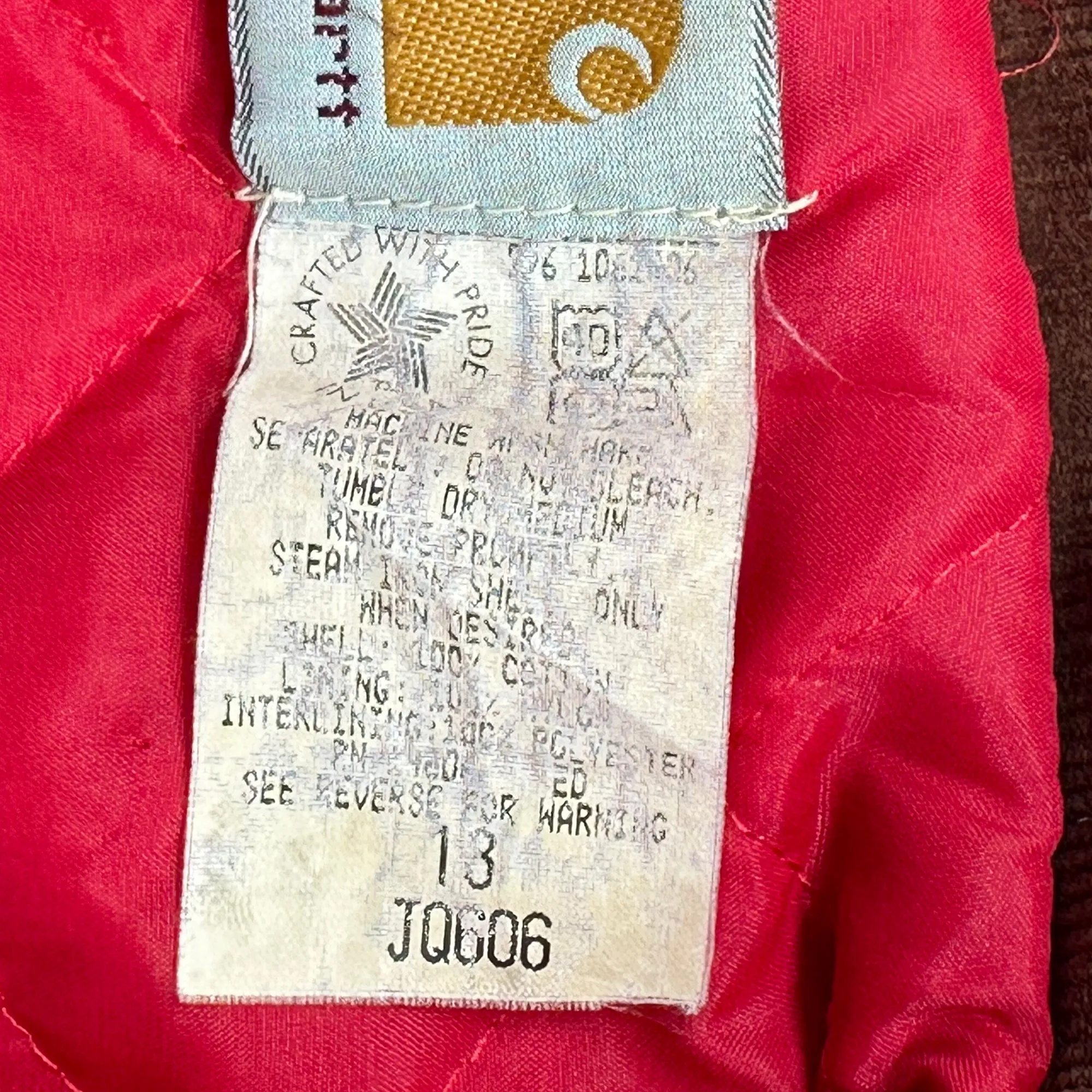 Boy's / Youth 1996 Vintage Carhartt Detroit Jacket JQ606 USA - Size 18