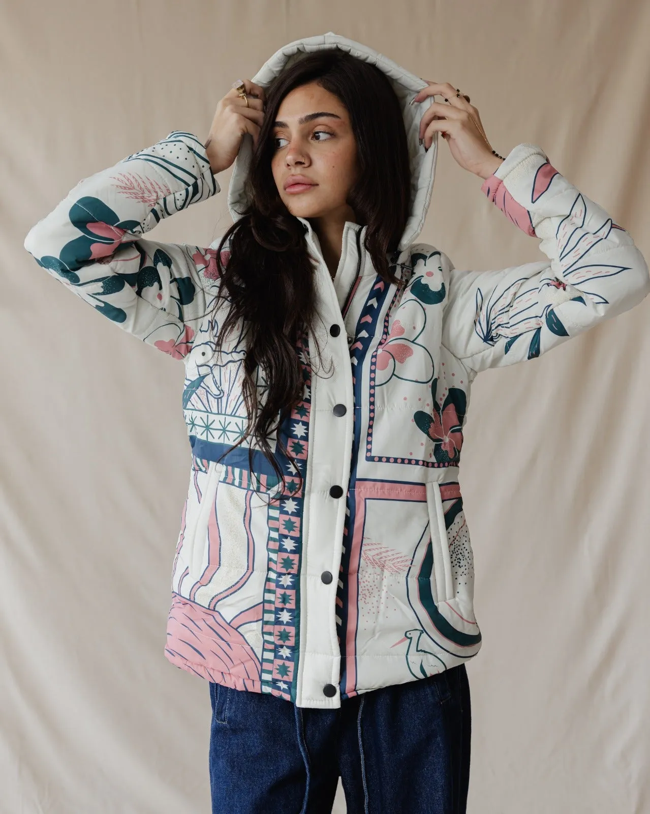 Cairo Breeze Quilted Jacket In Crème