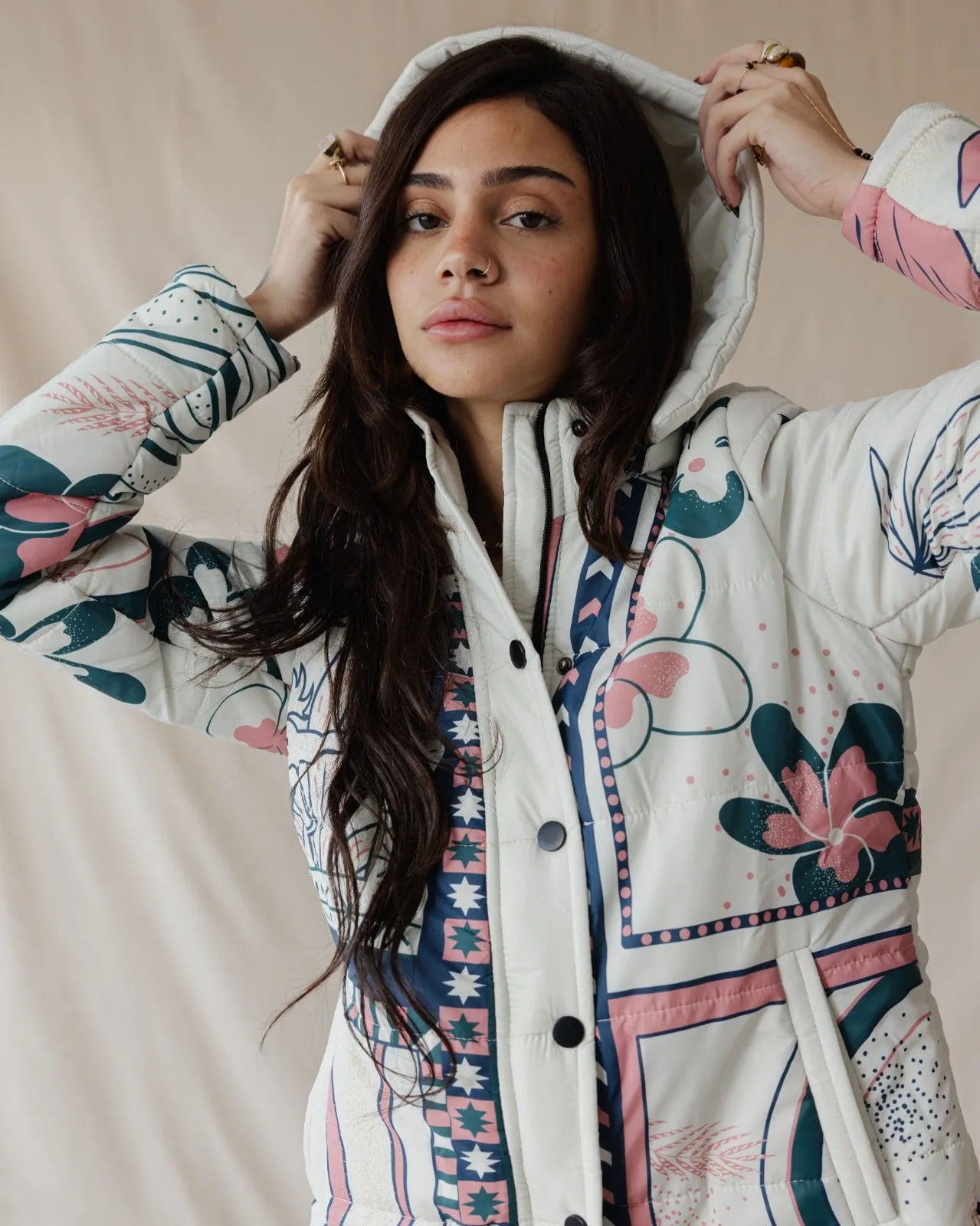Cairo Breeze Quilted Jacket In Crème