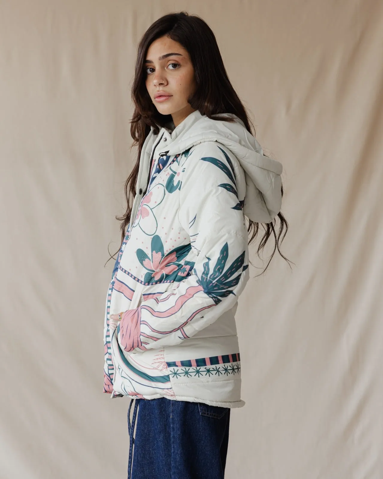 Cairo Breeze Quilted Jacket In Crème