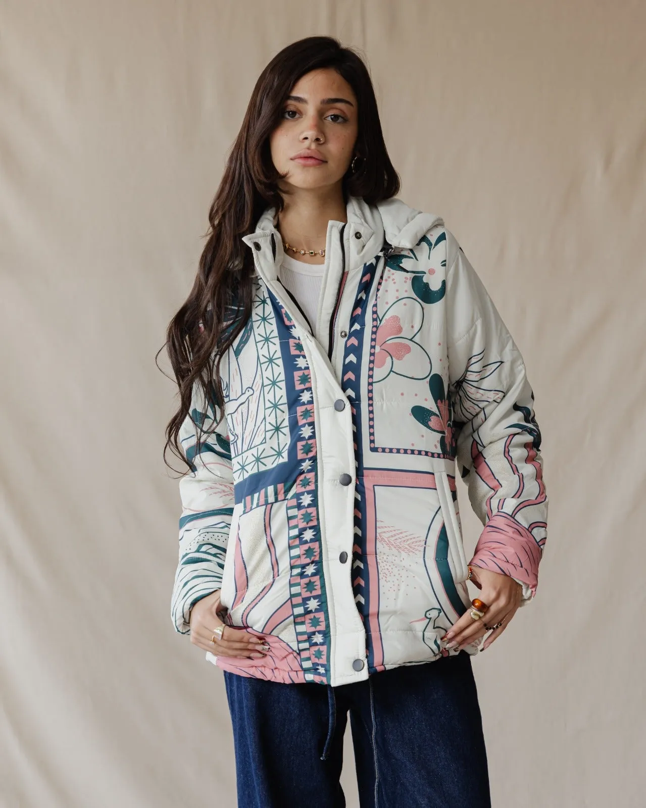Cairo Breeze Quilted Jacket In Crème