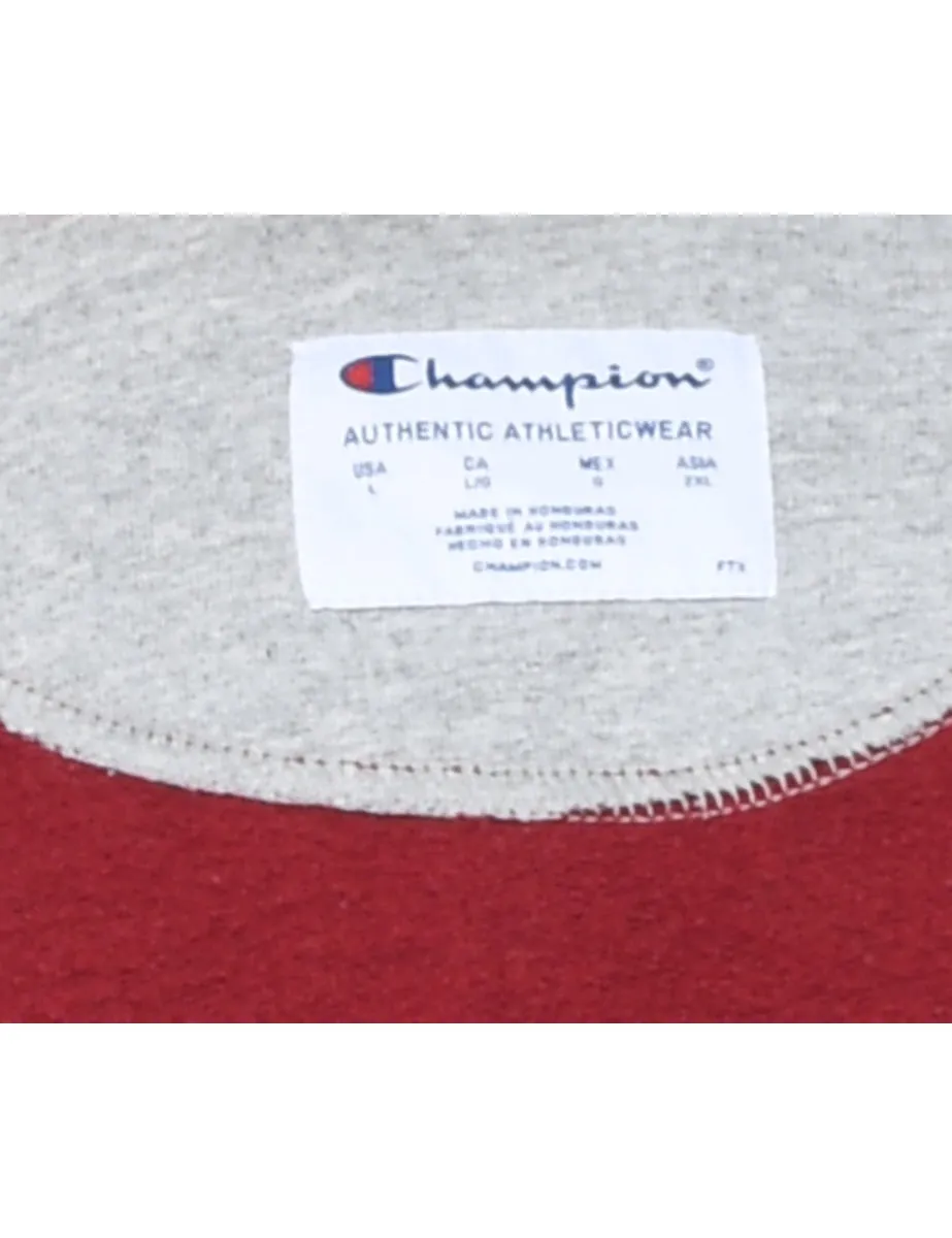 Champion Maroon Plain Sweatshirt - L