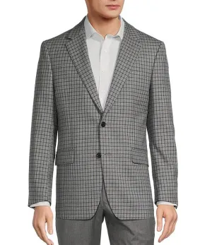 Classic Fit Check Windowpane Pattern Sport Coat