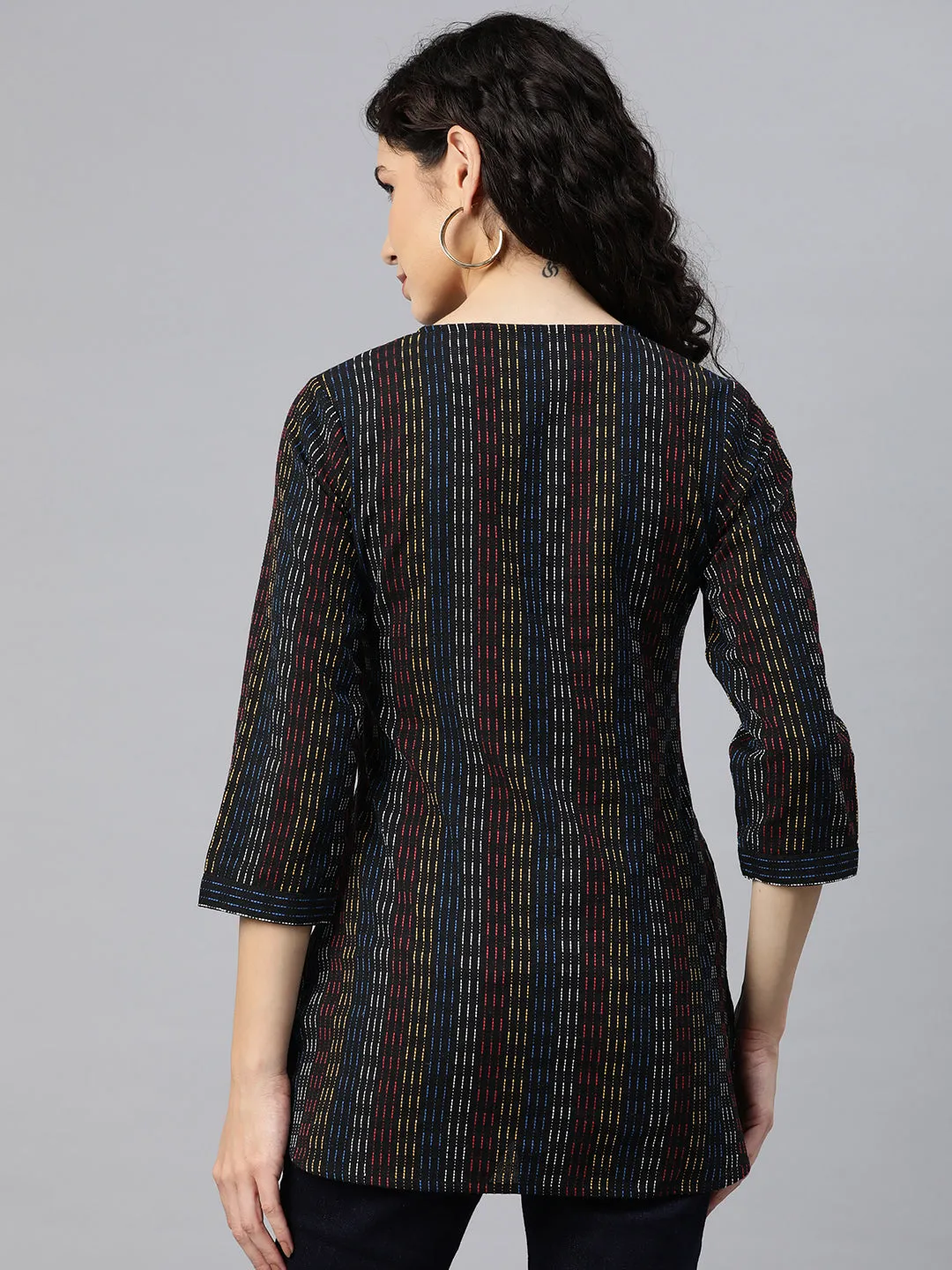 Cottinfab Women Katha Work Cotton Top