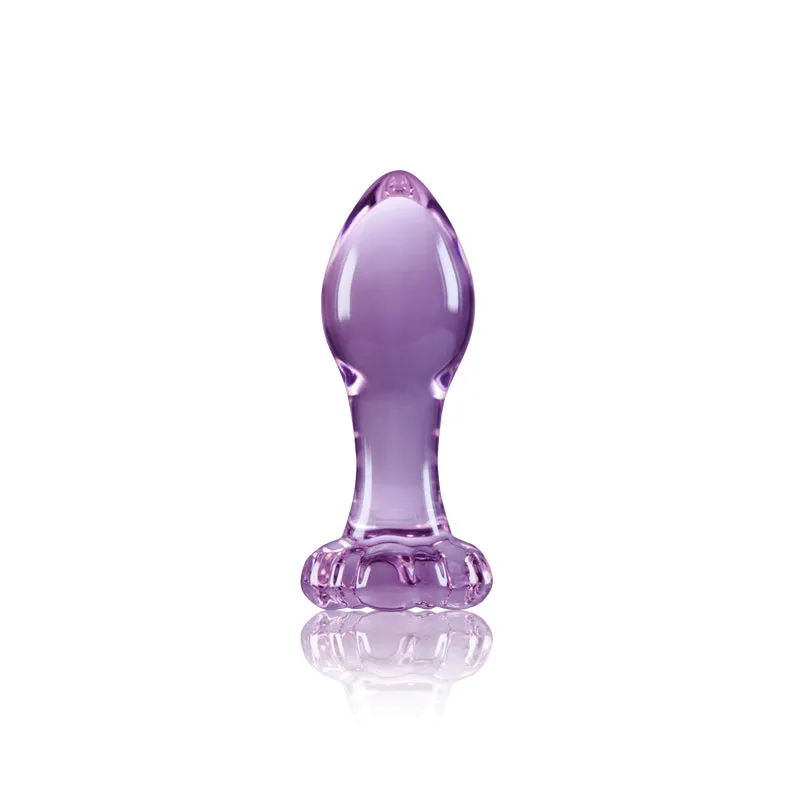 Crystal Glass Flower Anal Plug