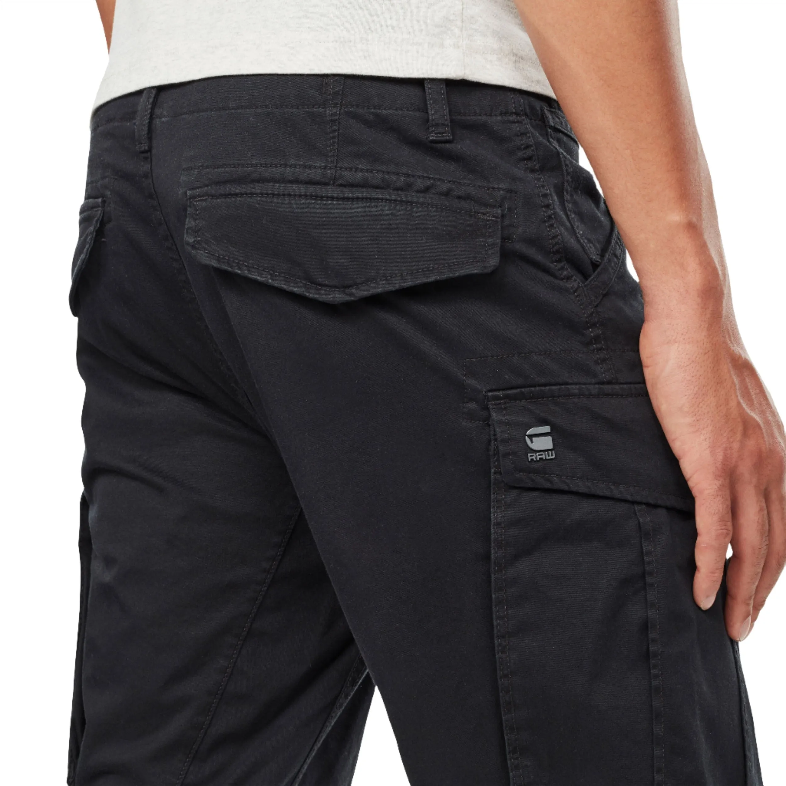 Dark Black Rovic Zip 3D Regular Tapered Pants