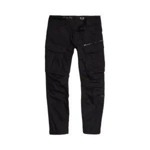 Dark Black Rovic Zip 3D Regular Tapered Pants