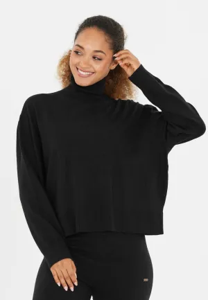 Dava  Knitted High Neck - Black