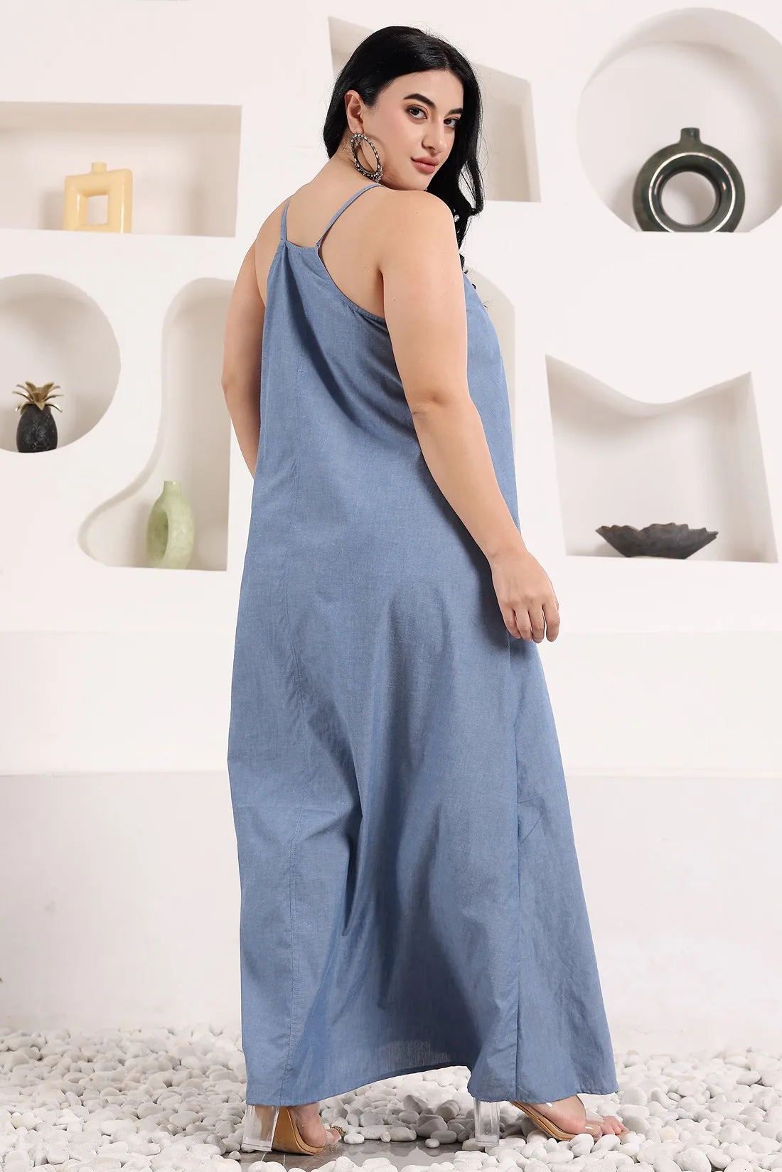 Denim Flared Dress