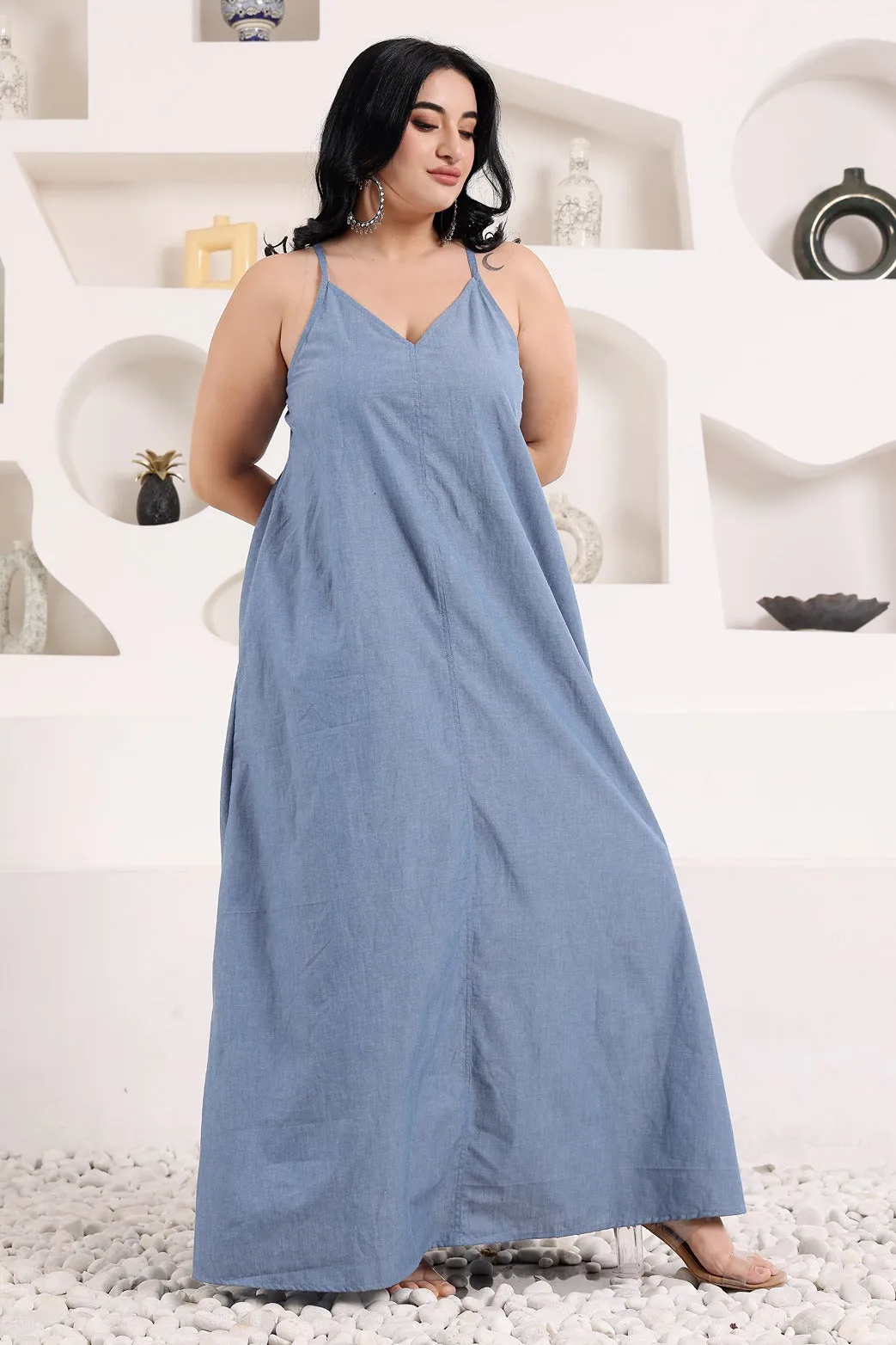 Denim Flared Dress