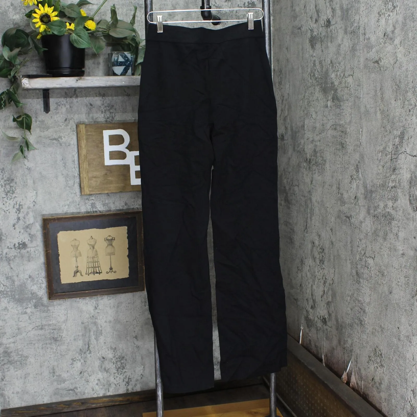 DKNY Womens Logo High Rise Wide Leg Pants P2JKTO68