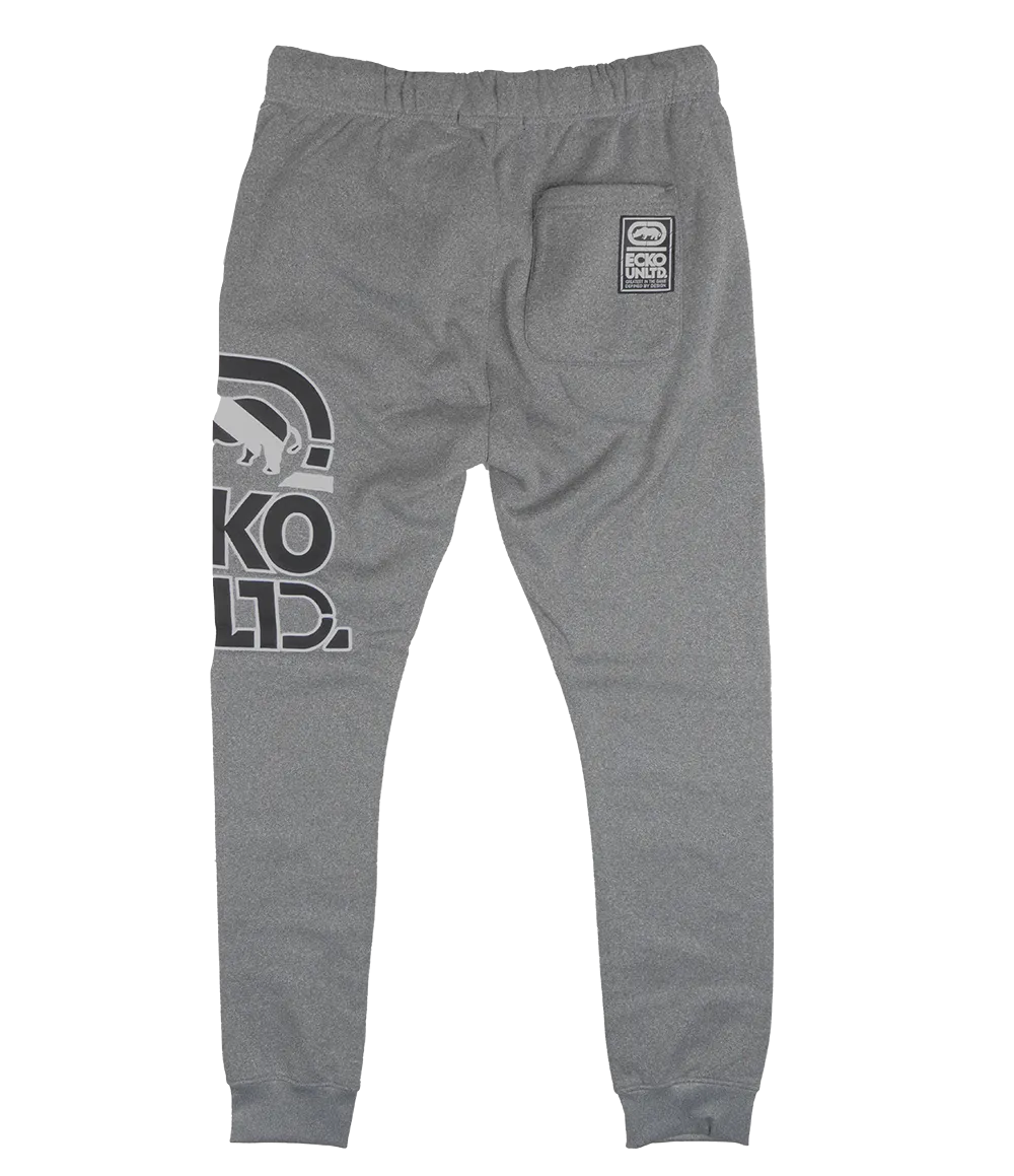 ECKO UNLTD FLEECE JOGGER PANTS GREY MARLED - EO32G983