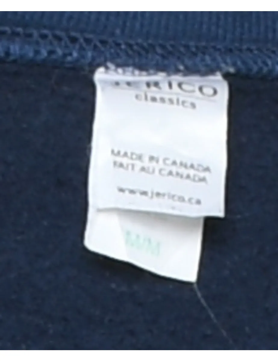 Eston College Navy & White Printed Sweatshirt - M