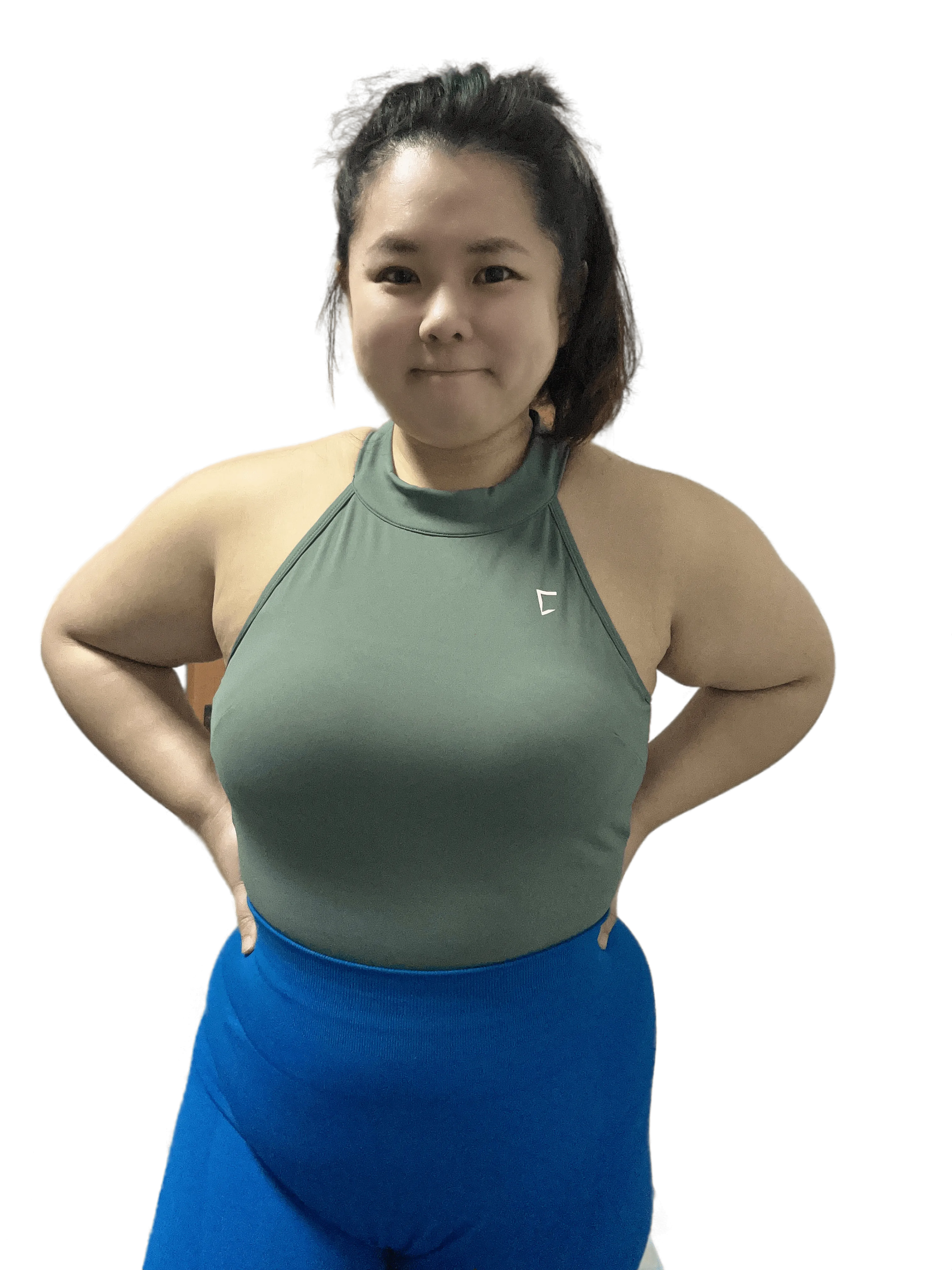 Everyday high neck built in padded tank top
