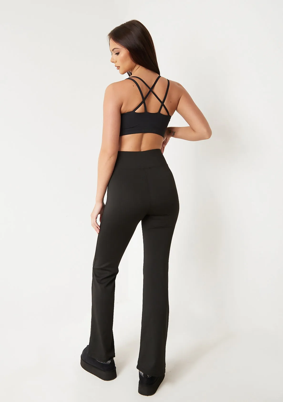 Felicity Black Flared Yoga Pants