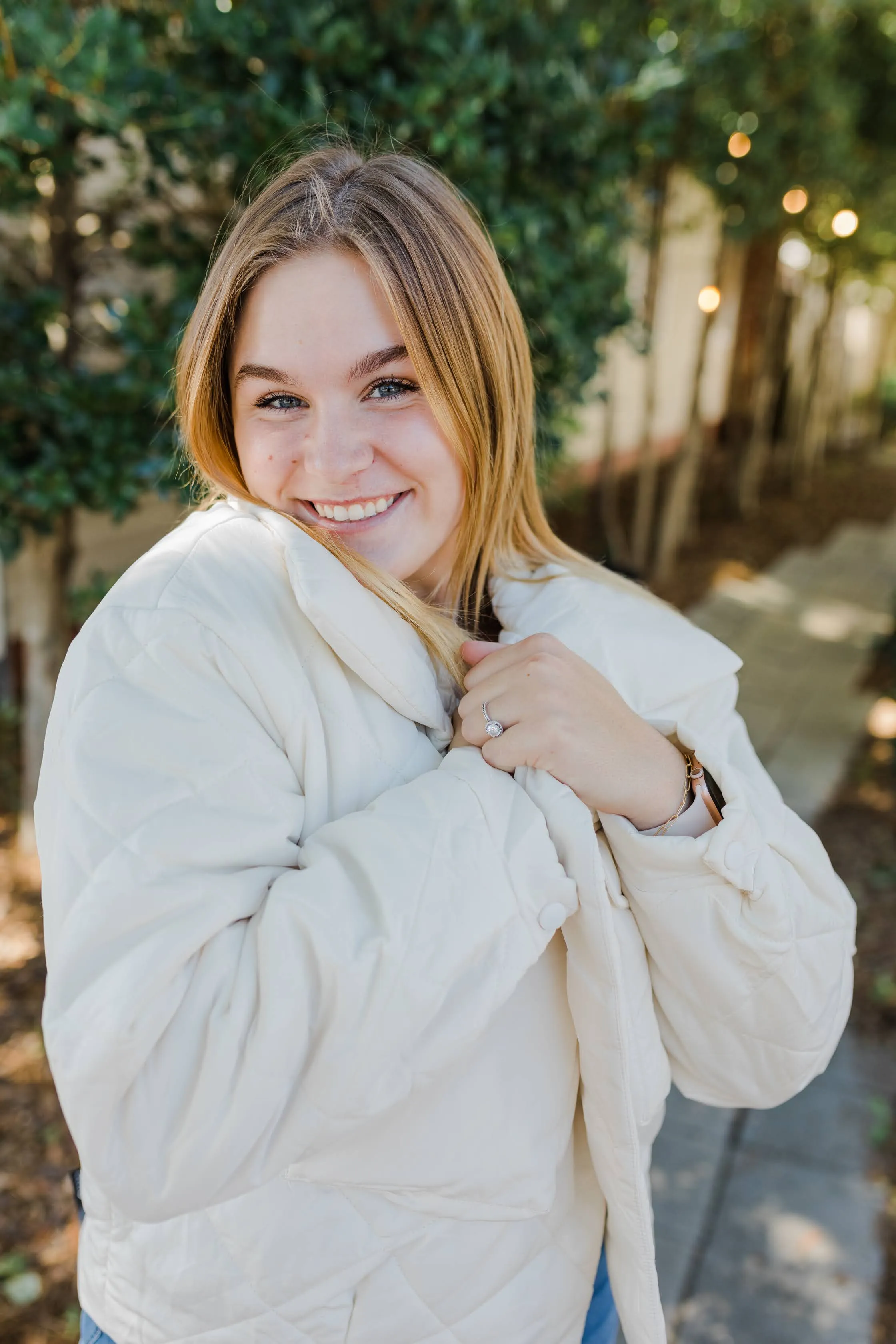 FINAL SALE Quilted Ecru Jacket