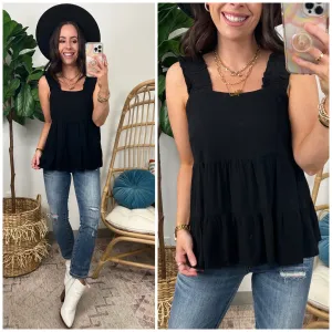 Fiyaa Tiered Ruffle Babydoll Top