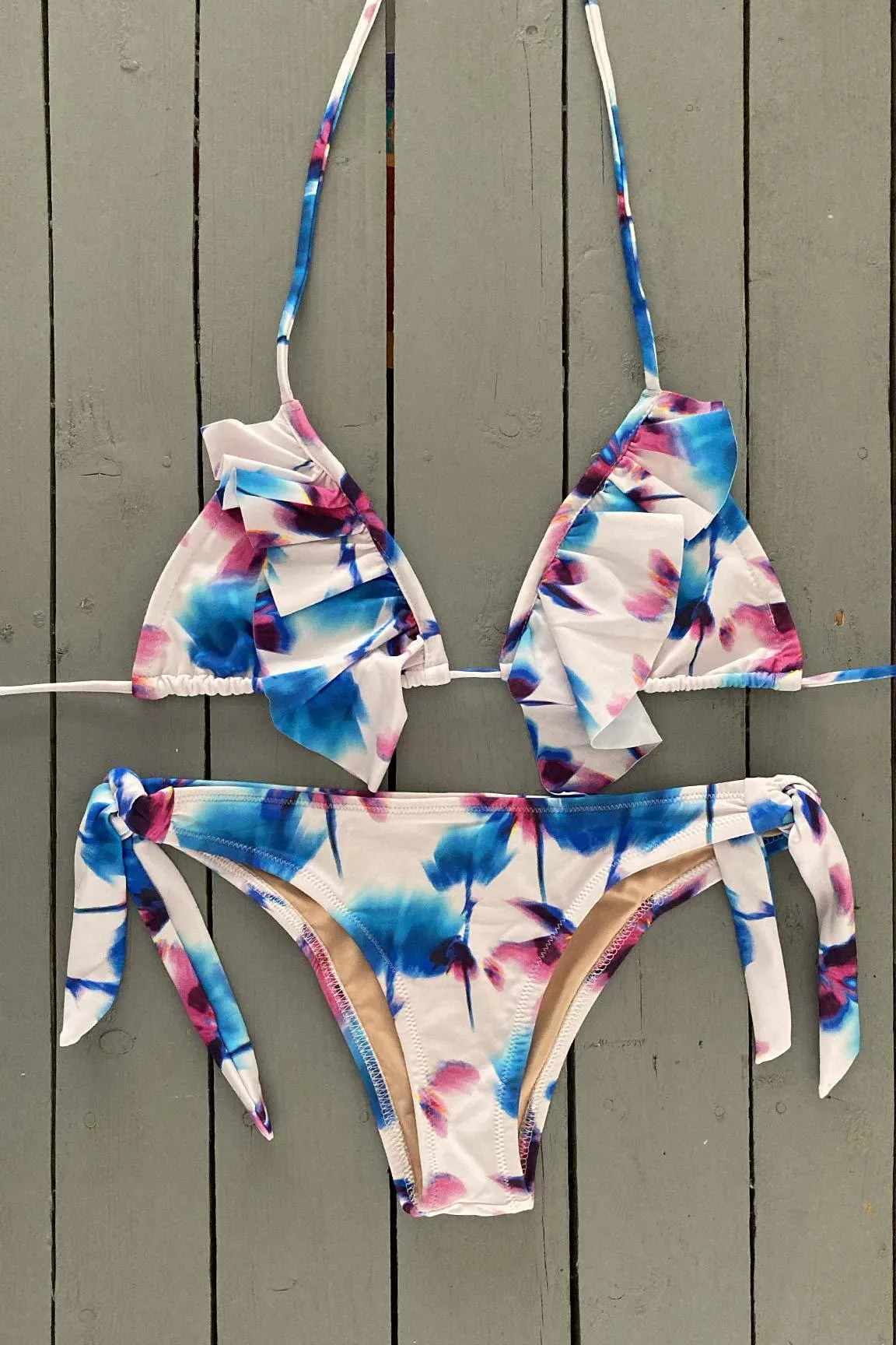 Floral Banana Ties Bikini Bottom