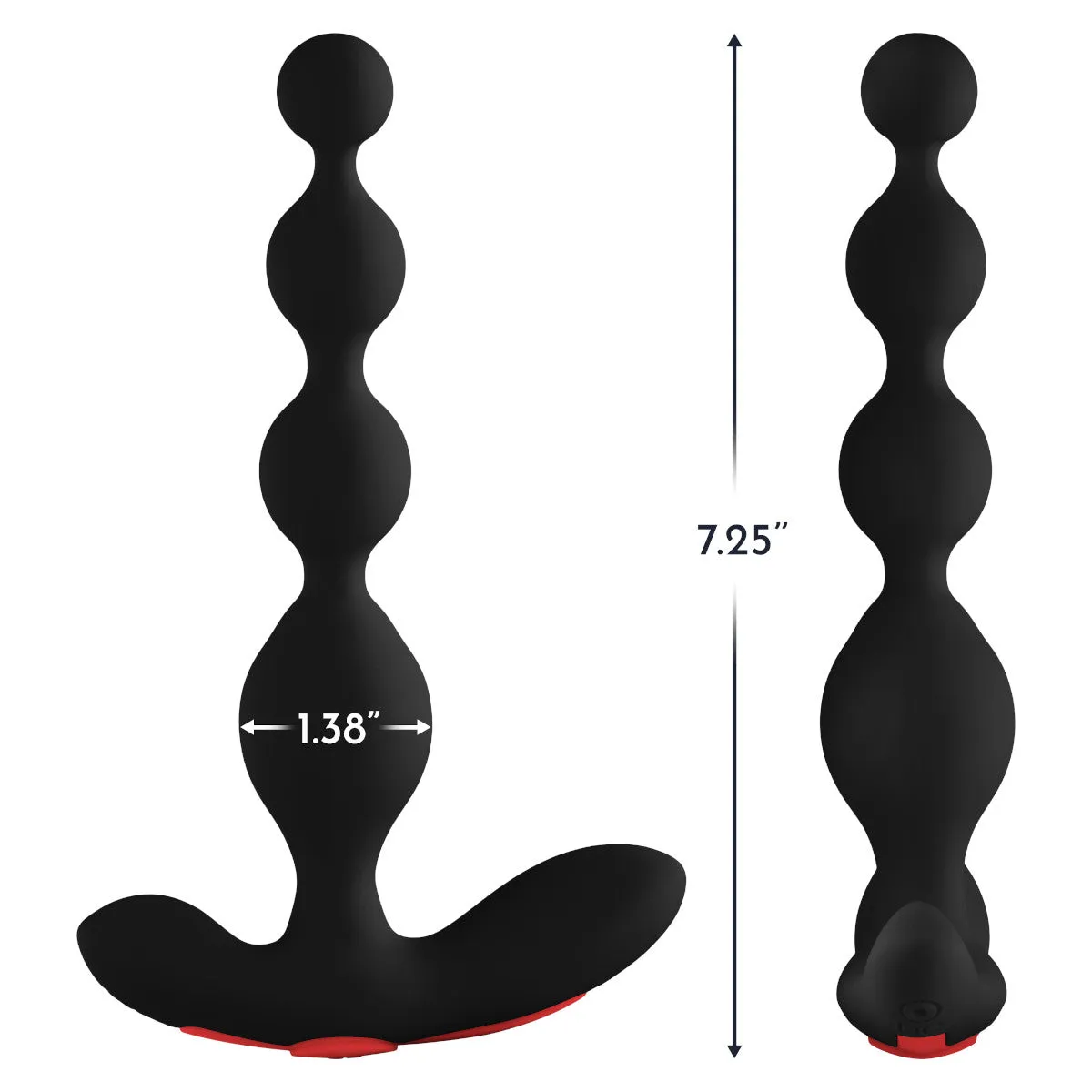 Forto Vibrating Silicone Anal Beads