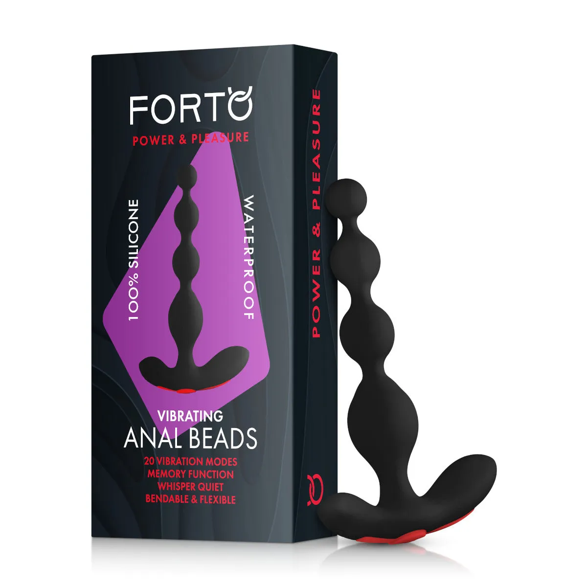Forto Vibrating Silicone Anal Beads