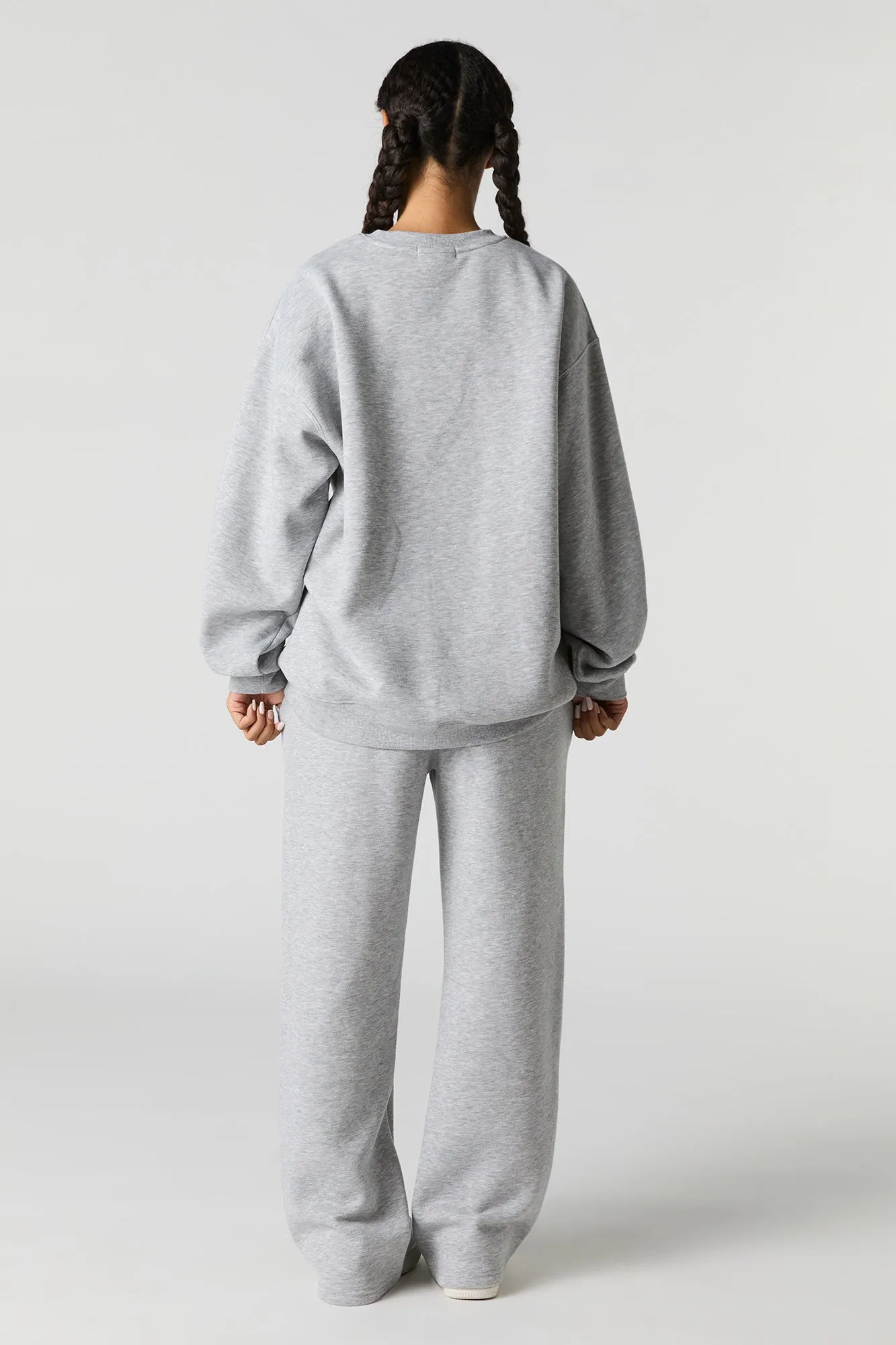 Graphic Fleece Wide Leg Sweatpant