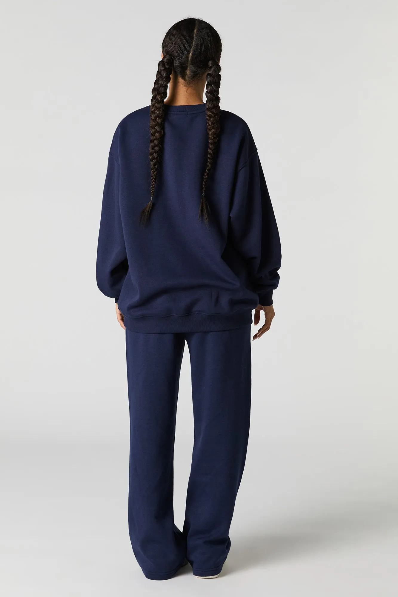 Graphic Fleece Wide Leg Sweatpant