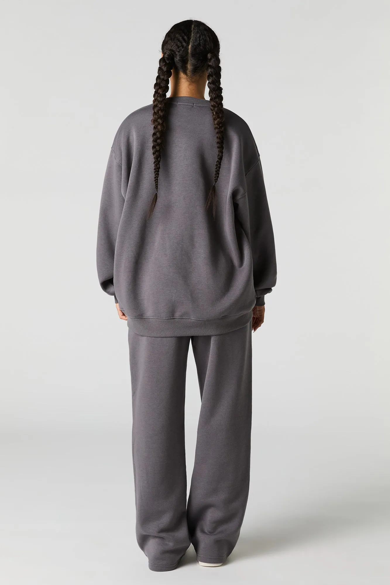 Graphic Fleece Wide Leg Sweatpant