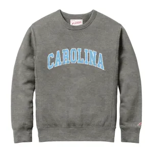 Grey UNC Crewneck Sweatshirt with Vintage CAROLINA Logo