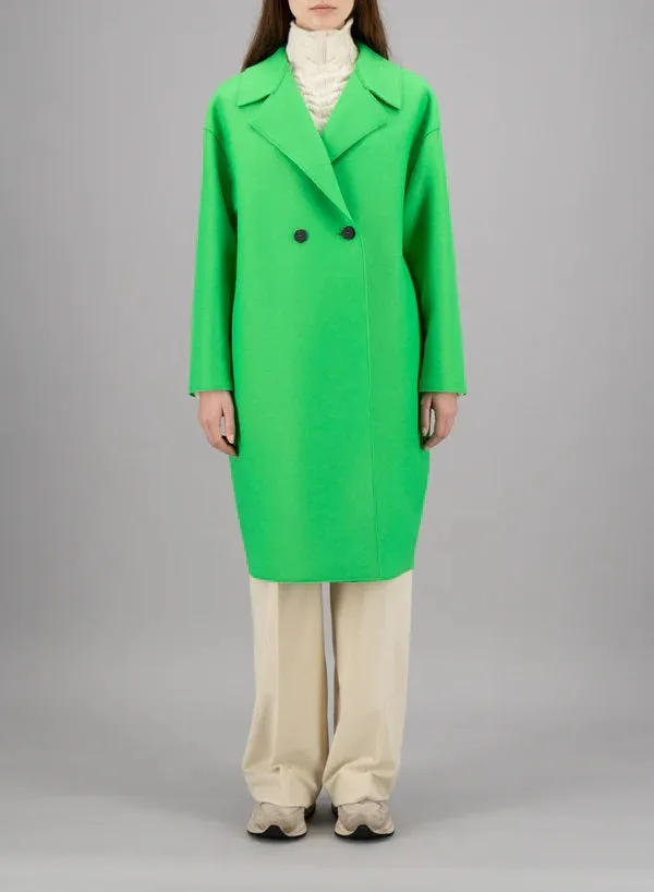 Harris Wharf Dropped Shoulder Coat - Parakeet Green