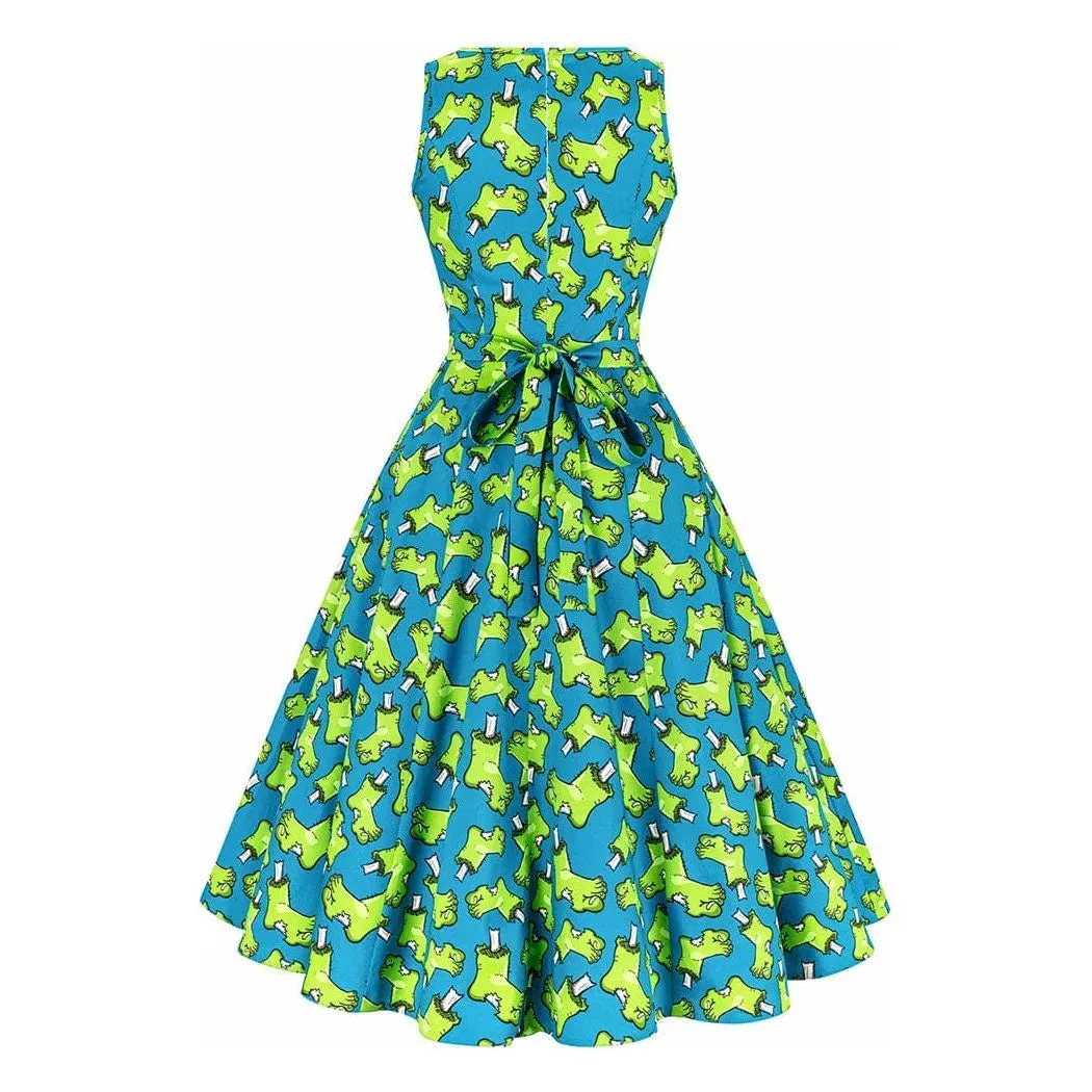 Hepburn Dress - Frankies Foot Blue