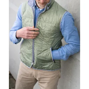 Italian Quilt Vest in Sage