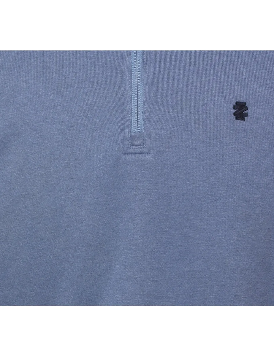 Izod Plain Light Blue High Neck Sweatshirt - S